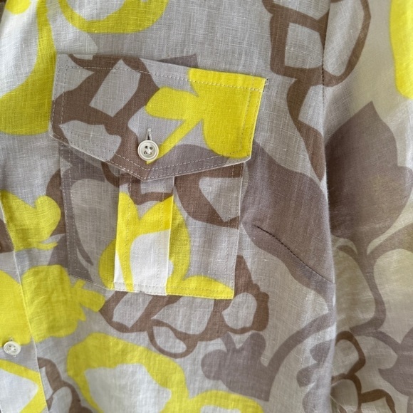 Vintage Elliott Lauren 100% Linen Top Medium - Picture 8 of 11